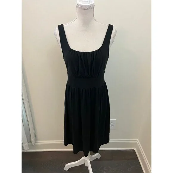Merona | Dresses | Merona Black Sleeveless Waist Cummerbund Dress Size  Medium | Poshmark